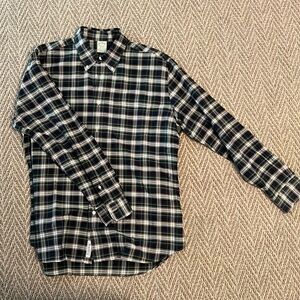 Brooks Bros original polo long sleeve button down; “black watch”; Milano (slim)